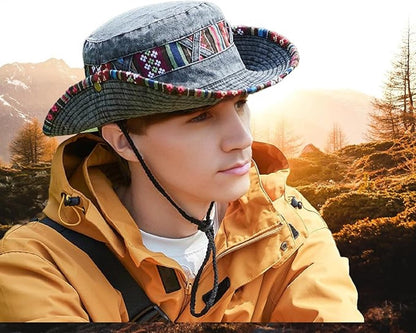 Sun hat - Men's summer hat - UV protection - Foldable cotton hunting hat - Outdoor hiking hat - Jungle hat - Fisherman's hat - Garden hat - Beanie hat - Image 5