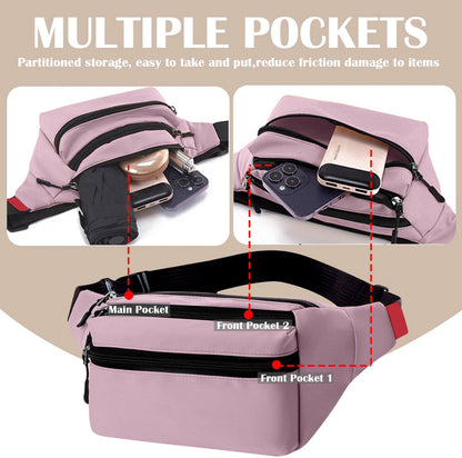 Riem Outdoor Bag - Fanny Pack - Waterproof Fanny Pack - Women's and Men's - Fanny Pack - Phone Bag - Swimming - Festival - Waterproof Fanny Pack - Pink - Image 3