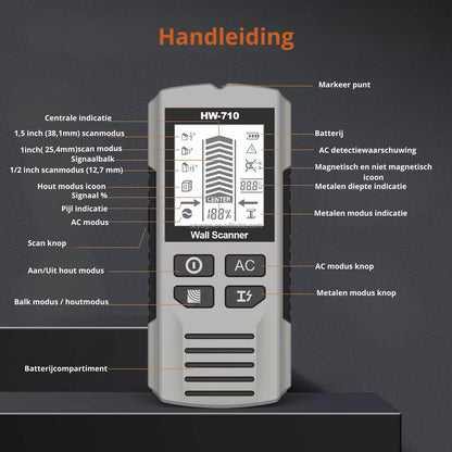 Pipe Finder - Pipe Detector - detector for walls, wood, metal, pipes, wiring - in-depth analysis - Image 5