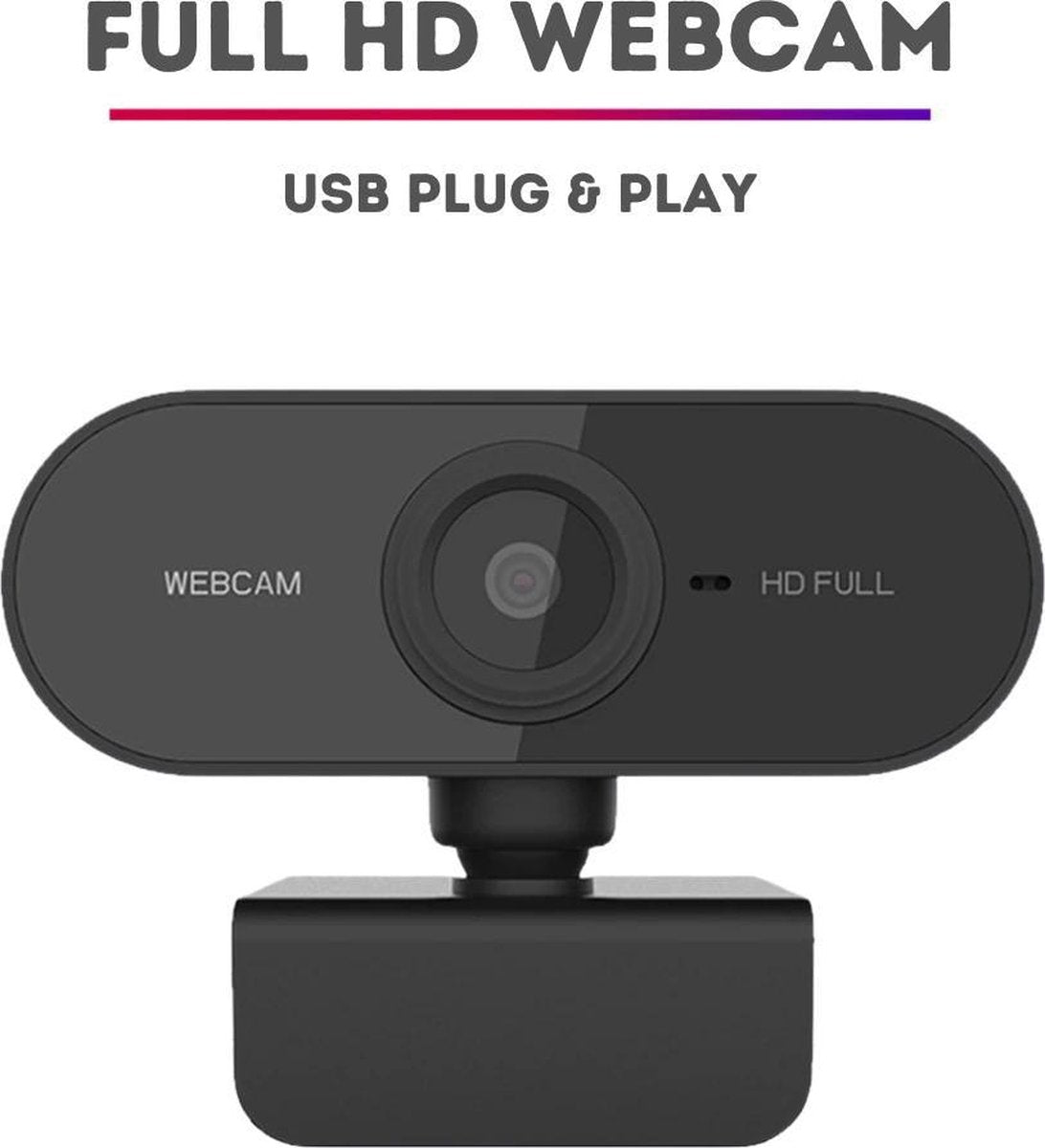 Full HD Webcam - 1080p - Webcam with Microphone - Computer - Laptop - Autofocus - Work from Home - Webcam for PC - USB - Black - Windows & Mac - Black Friday 2020 Deals - Image 7