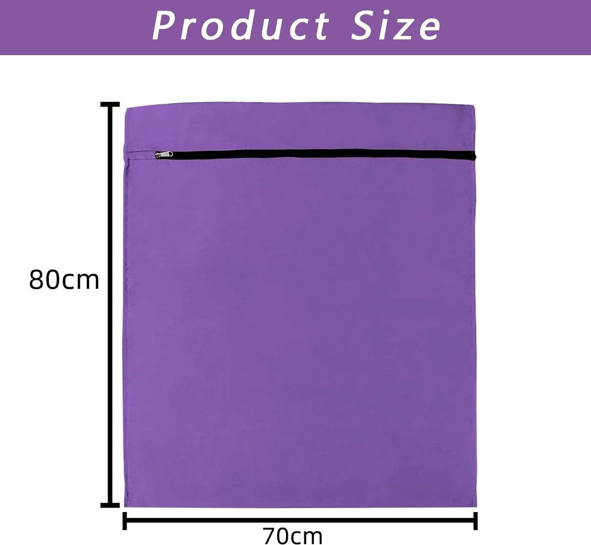 Pet Laundry Bags - Polyester Twill Laundry Bags - Large Zippered Laundry Bags - Prevents Pet Hair from Clogging Laundry Bags - Washing Machine Safe, 70 x 80 cm, Laundry Bag for Dogs, Cats, and Rabbits (Purple) - L - Image 2