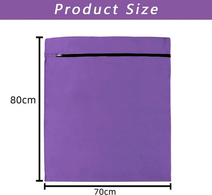 Pet Laundry Bags - Polyester Twill Laundry Bags - Large Zippered Laundry Bags - Prevents Pet Hair from Clogging Laundry Bags - Washing Machine Safe, 70 x 80 cm, Laundry Bag for Dogs, Cats, and Rabbits (Purple) - L - Image 2