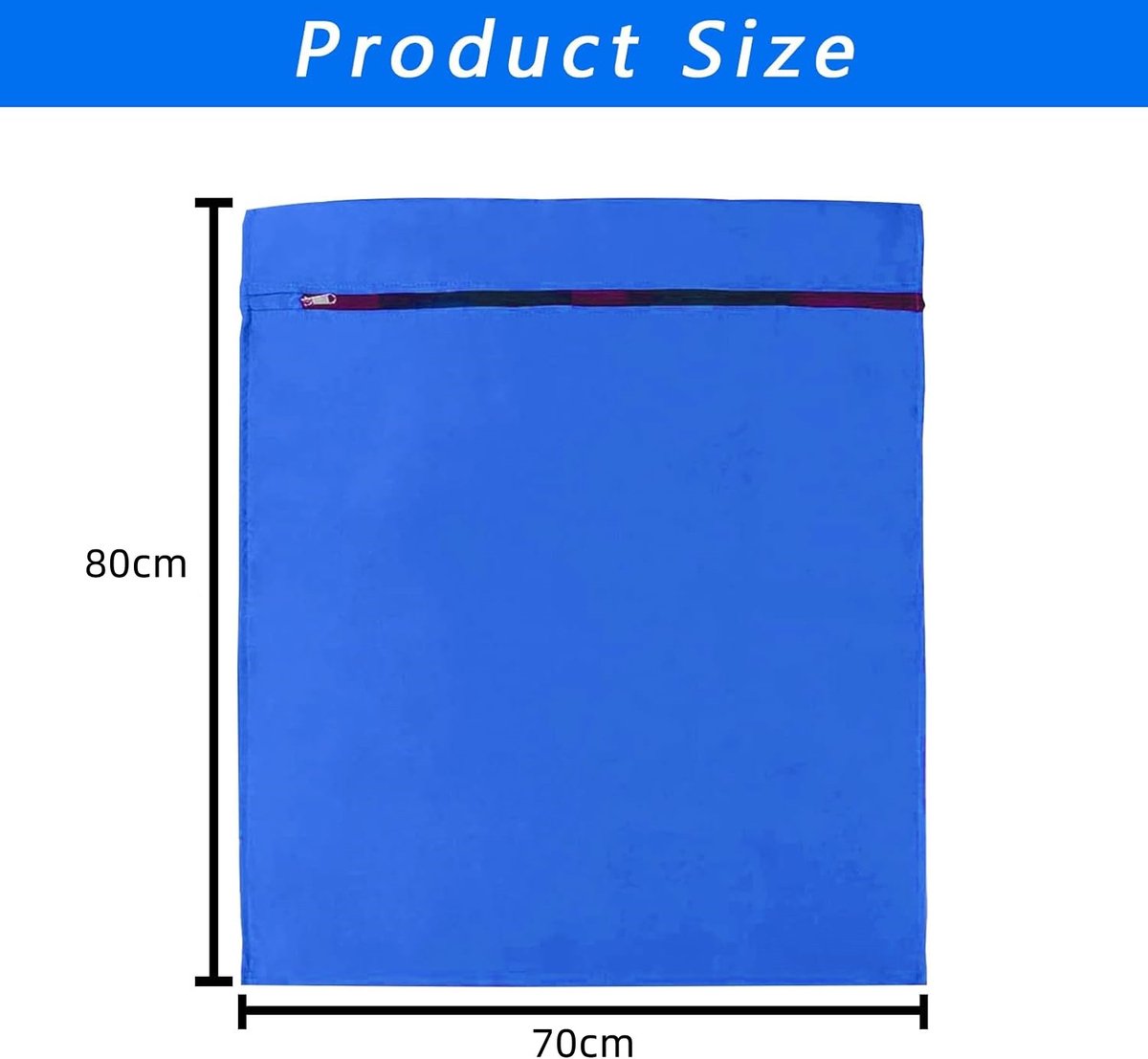 Pet Laundry Bags - Polyester Twill Laundry Bags - Large Zippered Laundry Bags - Prevents Pet Hair from Clogging Laundry Bags - Washing Machine Safe, 70 x 80 cm, Laundry Bag for Dogs, Cats, and Rabbits (Blue) - L - Image 2