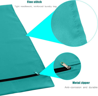 Pet Laundry Bags - Polyester Twill Laundry Bags - Large Zippered Laundry Bags - Prevents Pet Hair from Clogging Laundry Bags - Washing Machine Safe, 70 x 80 cm, Laundry Bag for Dogs, Cats, and Rabbits (Lake Blue) - L - Image 2