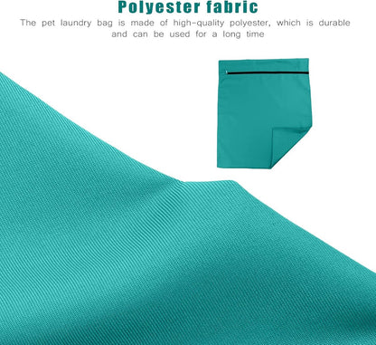 Pet Laundry Bags - Polyester Twill Laundry Bags - Large Zippered Laundry Bags - Prevents Pet Hair from Clogging Laundry Bags - Washing Machine Safe, 70 x 80 cm, Laundry Bag for Dogs, Cats, and Rabbits (Lake Blue) - L - Image 4
