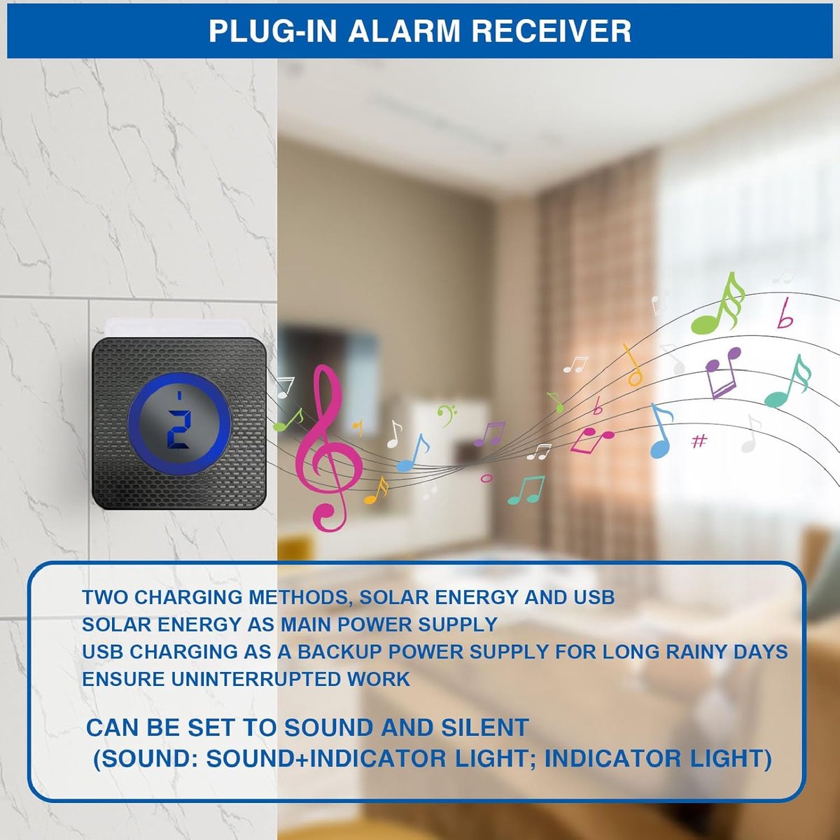 Driveway Alarm - Entry Detector - Solar Driveway Alarm - Passage Detector - Wireless = Security - Weatherproof Access Detector - Image 3