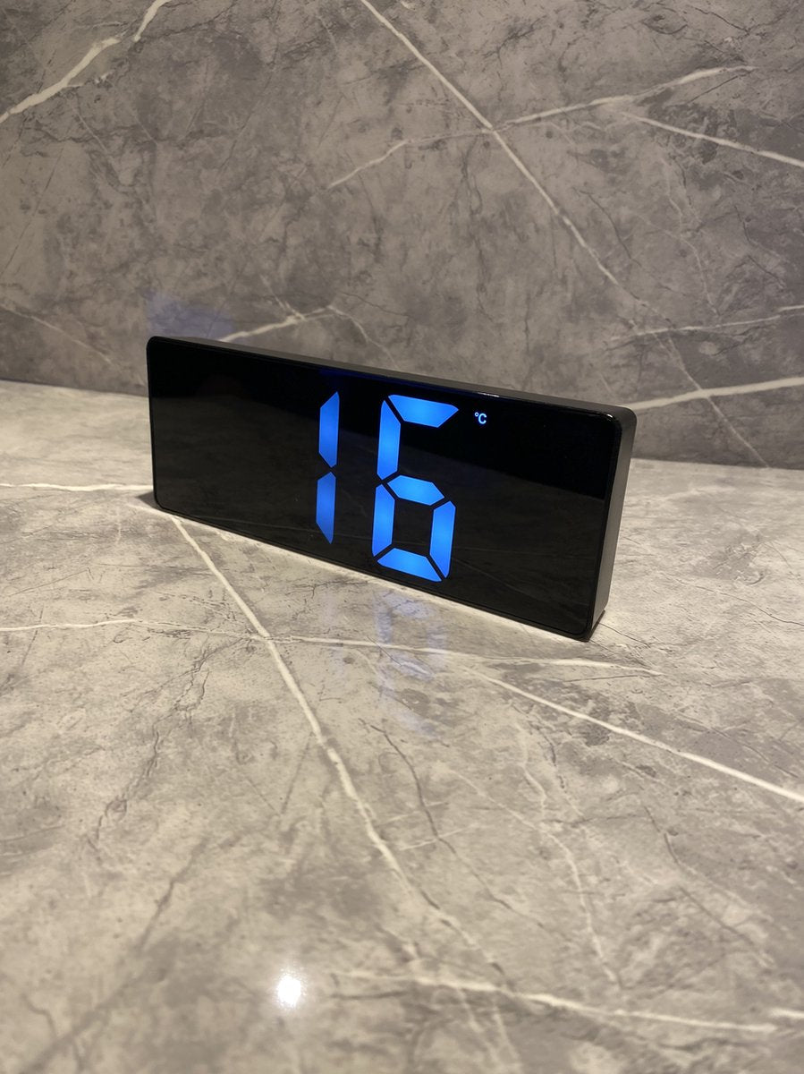 Klok Digital Deluxe - Bedroom - Sound Sensor - Wekker - Black - USB - Battery - LED Wit - Image 2
