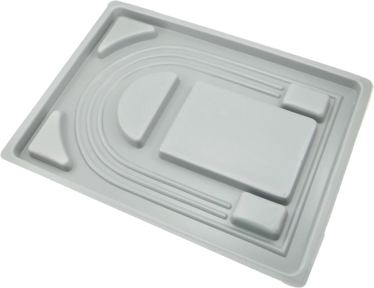 Bead Tray for Bracelets and Necklaces - 9.5 x 12.9 inches - DIY Jewelry Tool - For Girls and Necklace and Bead Makers - Gray - Image 3