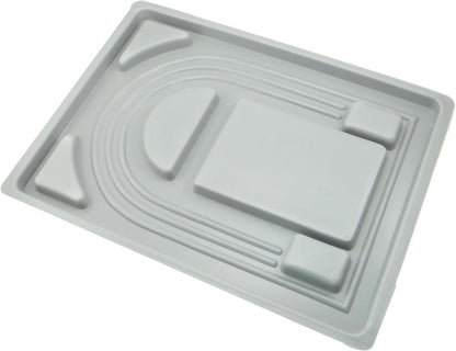 Bead Tray for Bracelets and Necklaces - 9.5 x 12.9 inches - DIY Jewelry Tool - For Girls and Necklace and Bead Makers - Gray - Image 3