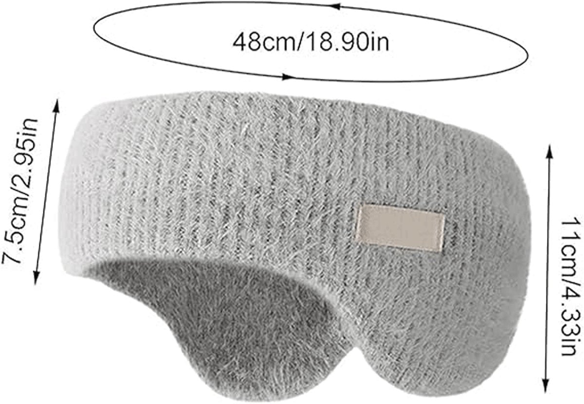 Noise-canceling earmuffs for sleeping - Soundproof earmuffs - Sleep mask - Noise-canceling headband for sleeping - Warm earmuffs for winter - Thick knit earmuffs - Suitable for cycling and sleeping - Pink - Image 5