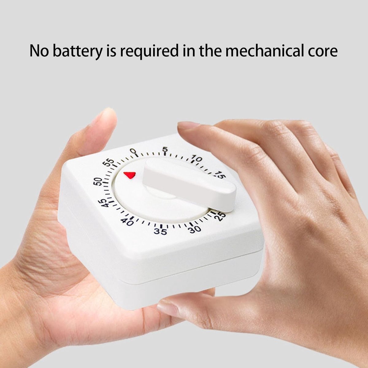 Kitchen Timer - Analog Kitchen Timer - Mechanical Kitchen Timer - 60 Minutes - Kitchen Gadget - Timer - Cooking Timer - Kitchen Tool - Suitable for Baking, Pastry, Cooking Eggs - Black - Image 3