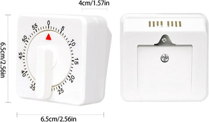Kitchen Timer - Analog Kitchen Timer - Mechanical Kitchen Timer - 60 Minutes - Kitchen Gadget - Timer - Cooking Timer - Kitchen Tool - Suitable for Baking, Pastry, Cooking Eggs - Black - Image 7
