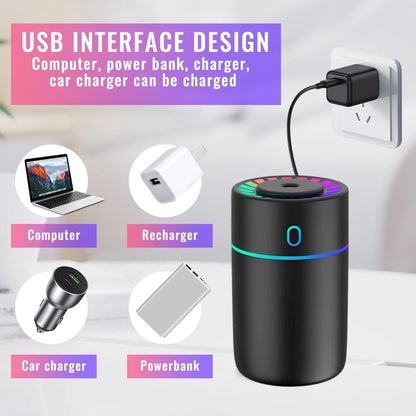Car air freshener with colored lights and USB connection - 2 settings, automatic shut-off - for car, office, bedroom - Image 2
