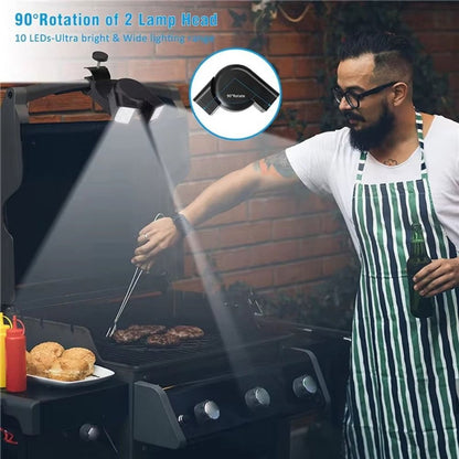 Grill lighting, Grill accessories, Bright double lamp, Cooking grill circulation light - Image 4