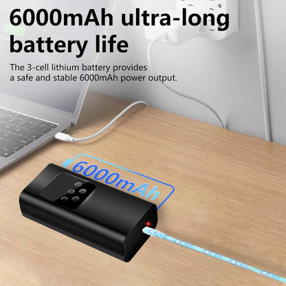 Bicycle pump - Electric bicycle pump - Bicycle pumps - 150 PSI electric air pump - 6000 mAh - Battery compressor - Mini portable air pump for bicycles - For tires, cars, bikes, motorcycles - Image 7