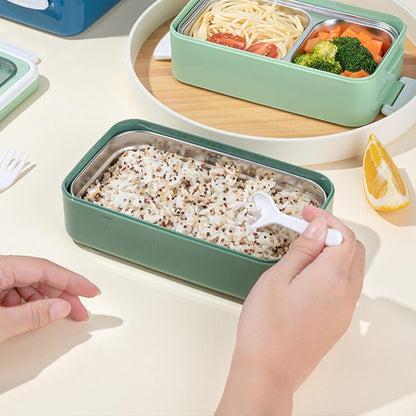 Lunch boxes - lunch box for adults - lunch box for children - lunch box with compartments - stackable lunch box - leakproof lunch container - 1600ML - with 2 layers - for children, adults, students (vegetables) - Image 3