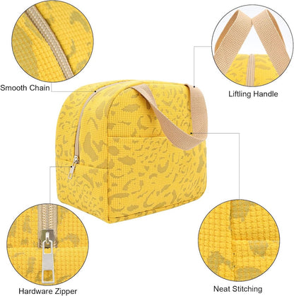 Children's Lunch Bags - Reusable Lunch Bag - Lunch Bags - Lunch Bags for Women and Men - Mini Insulated Bag 6L - Small Insulated Picnic Bag - For Work, School, Picnics and Travel (Yellow) - Image 2