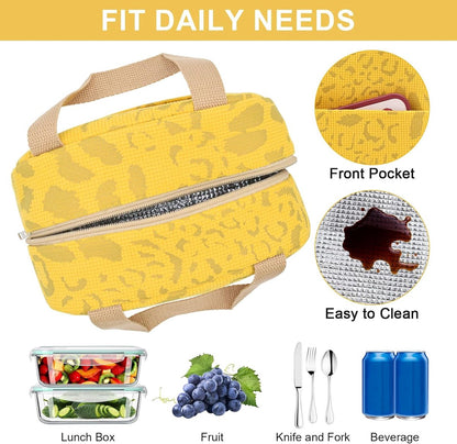 Children's Lunch Bags - Reusable Lunch Bag - Lunch Bags - Lunch Bags for Women and Men - Mini Insulated Bag 6L - Small Insulated Picnic Bag - For Work, School, Picnics and Travel (Yellow) - Image 4