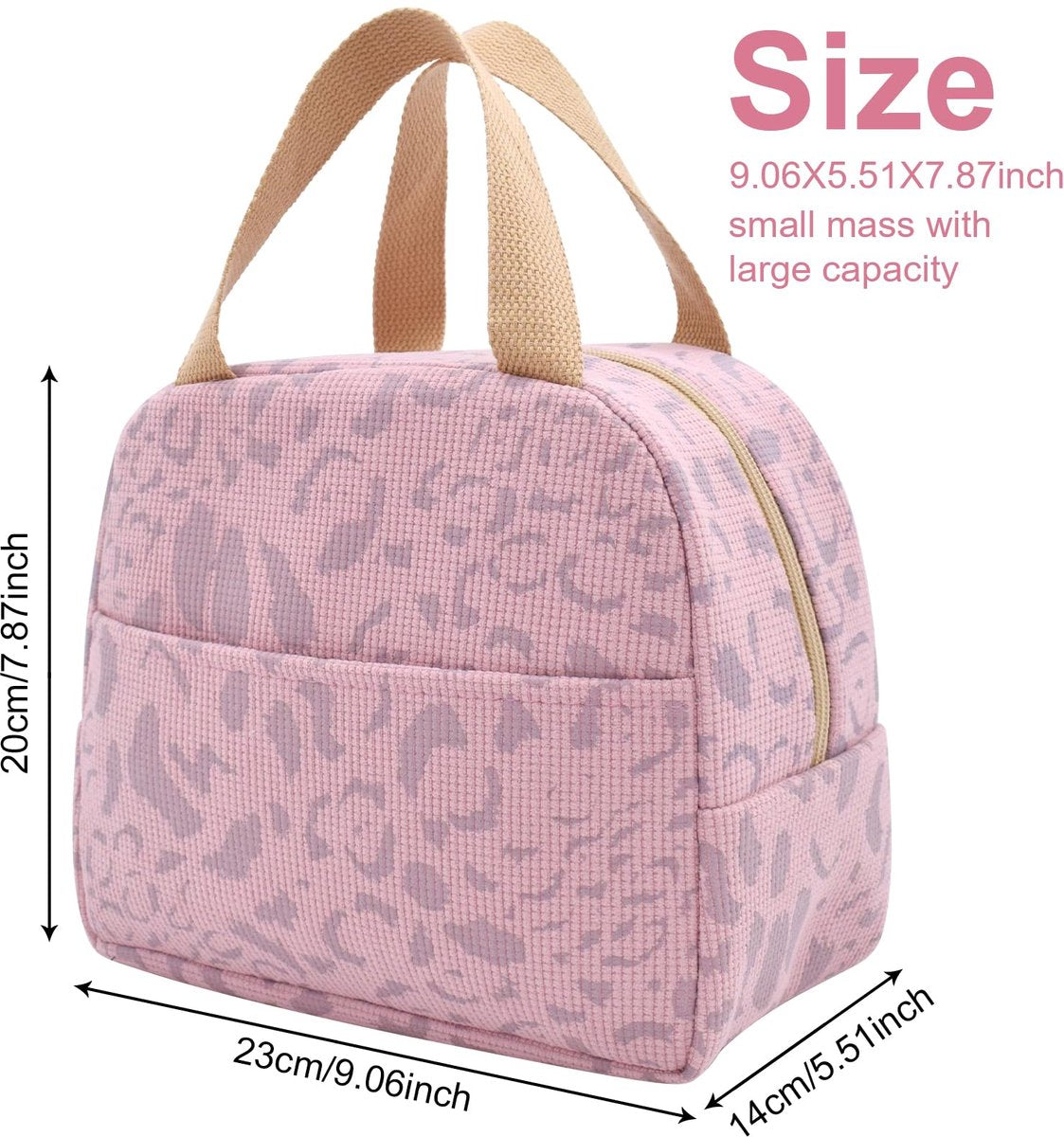 Children's Lunch Bags - Reusable Lunch Bag - Lunch Bags - Lunch Bags for Women and Men - Mini Insulated Bag 6L - Small Insulated Picnic Bag - For Work, School, Picnics and Travel (Pink) - Image 2