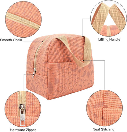 Children's Lunch Bags - Reusable Lunch Bag - Lunch Bags - Lunch Bags for Women and Men - Mini Insulated Bag 6L - Small Insulated Picnic Bag - For Work, School, Picnics and Travel (Orange) - Image 4