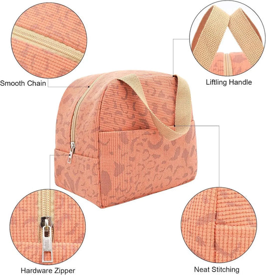 Children's Lunch Bags - Reusable Lunch Bag - Lunch Bags - Lunch Bags for Women and Men - Mini Insulated Bag 6L - Small Insulated Picnic Bag - For Work, School, Picnics and Travel (Orange) - Image 4