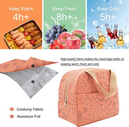 Children's Lunch Bags - Reusable Lunch Bag - Lunch Bags - Lunch Bags for Women and Men - Mini Insulated Bag 6L - Small Insulated Picnic Bag - For Work, School, Picnics and Travel (Orange) - Image 6