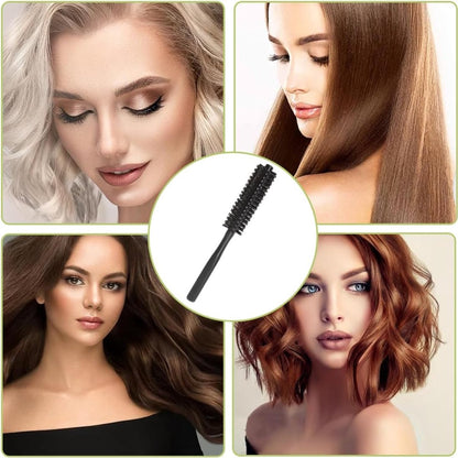 Small round hair dryer brush - curling brush for hair - 1 piece - black - boar bristles - Image 3