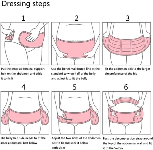 Maternity Belt - Pregnancy Support Belt - Breathable Abdominal Belt - Abdominal Support Belt - 80-110 cm Pregnancy Belt Pelvic Belt Abdominal Belt - Pink - Image 3