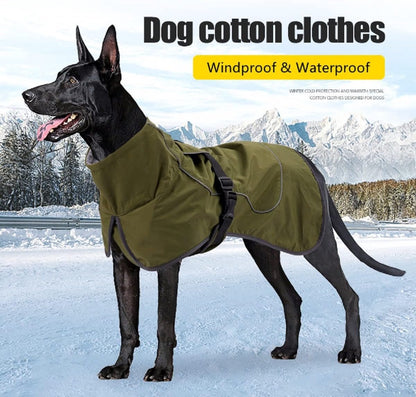 Dog Raincoat - Dog Jacket - Waterproof Winter Dog Coat - Windproof Dog Coat - Winter Dog Coat - Reflective Strip - Green - Size XL - Perfect for Medium-Sized Dogs - Image 3