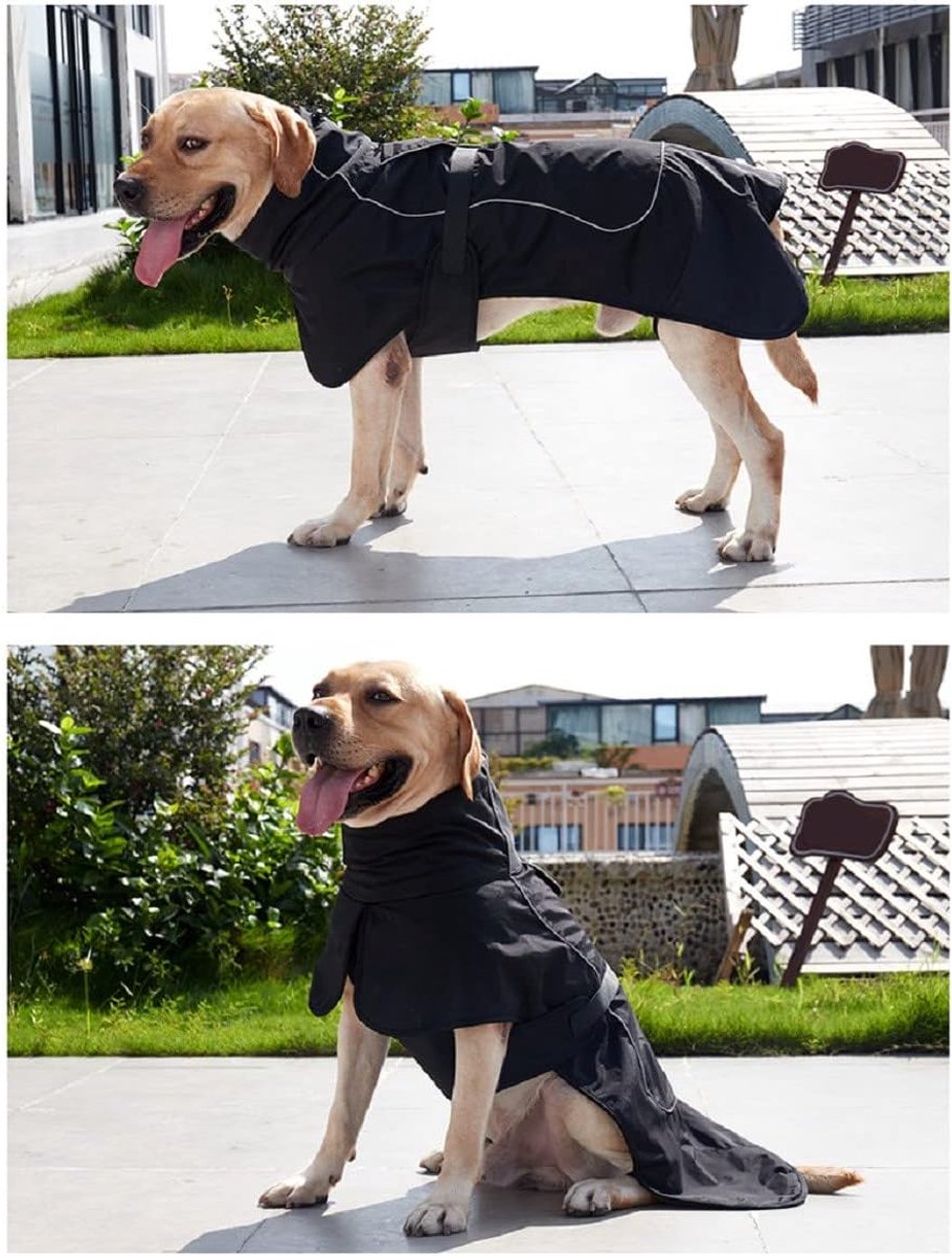 Dog Raincoat - Dog Jacket - Waterproof Winter Dog Coat - Windproof Dog Coat - Winter Dog Coat - Reflective Strip - Black - Size S - Perfect for Small and Medium Dogs - Image 3