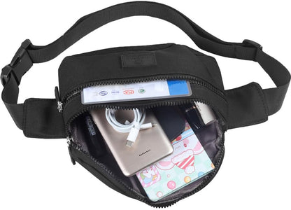 Fanny pack - Men's and Women's - Pouch - Fanny pack - Shoulder bag for phone - Travel - Walking - Black - Image 5