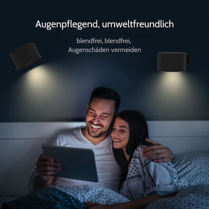 Lamp - Indoor wall light - LED wall light - Night light for adults - Battery operated wall light (1 piece) - Touch control with 3 brightness levels - 360° rotation - For living room, bedroom, staircase - Black - Image 2