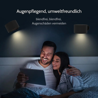 Lamp - Indoor wall light - LED wall light - Night light for adults - Battery operated wall light (1 piece) - Touch control with 3 brightness levels - 360° rotation - For living room, bedroom, staircase - Black - Image 2