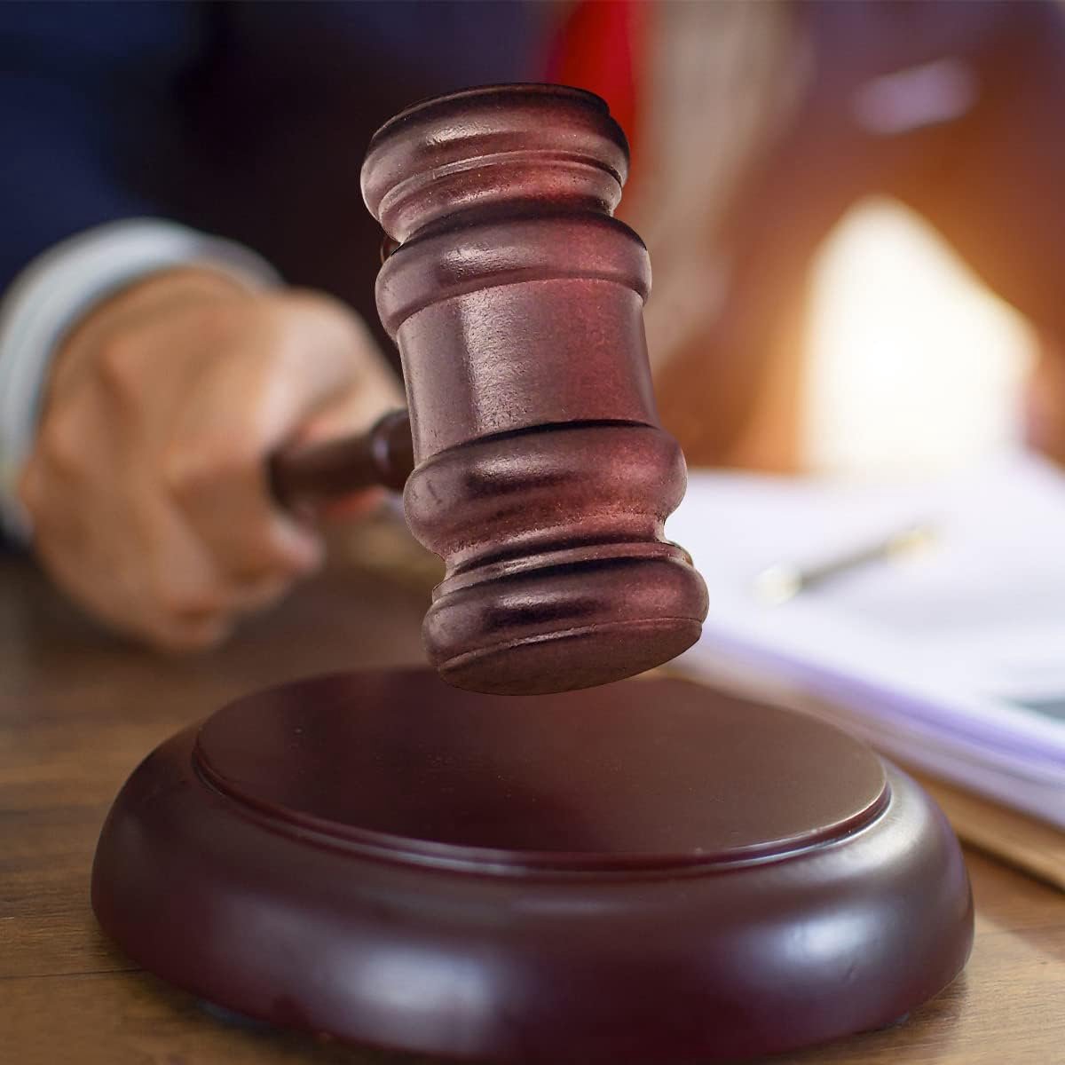 President's gavel - Wooden gavel - President's gavel with striking block - Auction gavel - Image 2