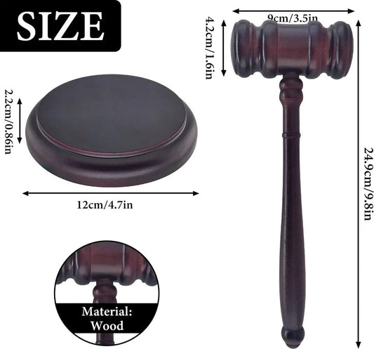 President's gavel - Wooden gavel - President's gavel with striking block - Auction gavel - Image 5