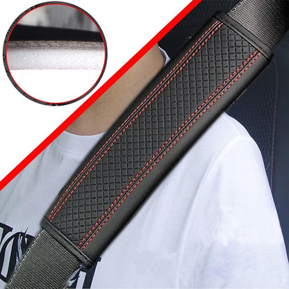 Seat belt protectors - Pack of 2 - Seat belt protectors - Seat belt protectors - Seat belt protectors for adults - Suitable for children's and adult seat belts (black and red) - Image 2