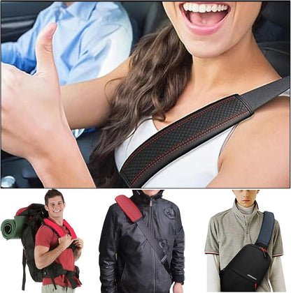 Seat belt protectors - Pack of 2 - Seat belt protectors - Seat belt protectors - Seat belt protectors for adults - Suitable for children's and adult seat belts (black and red) - Image 5