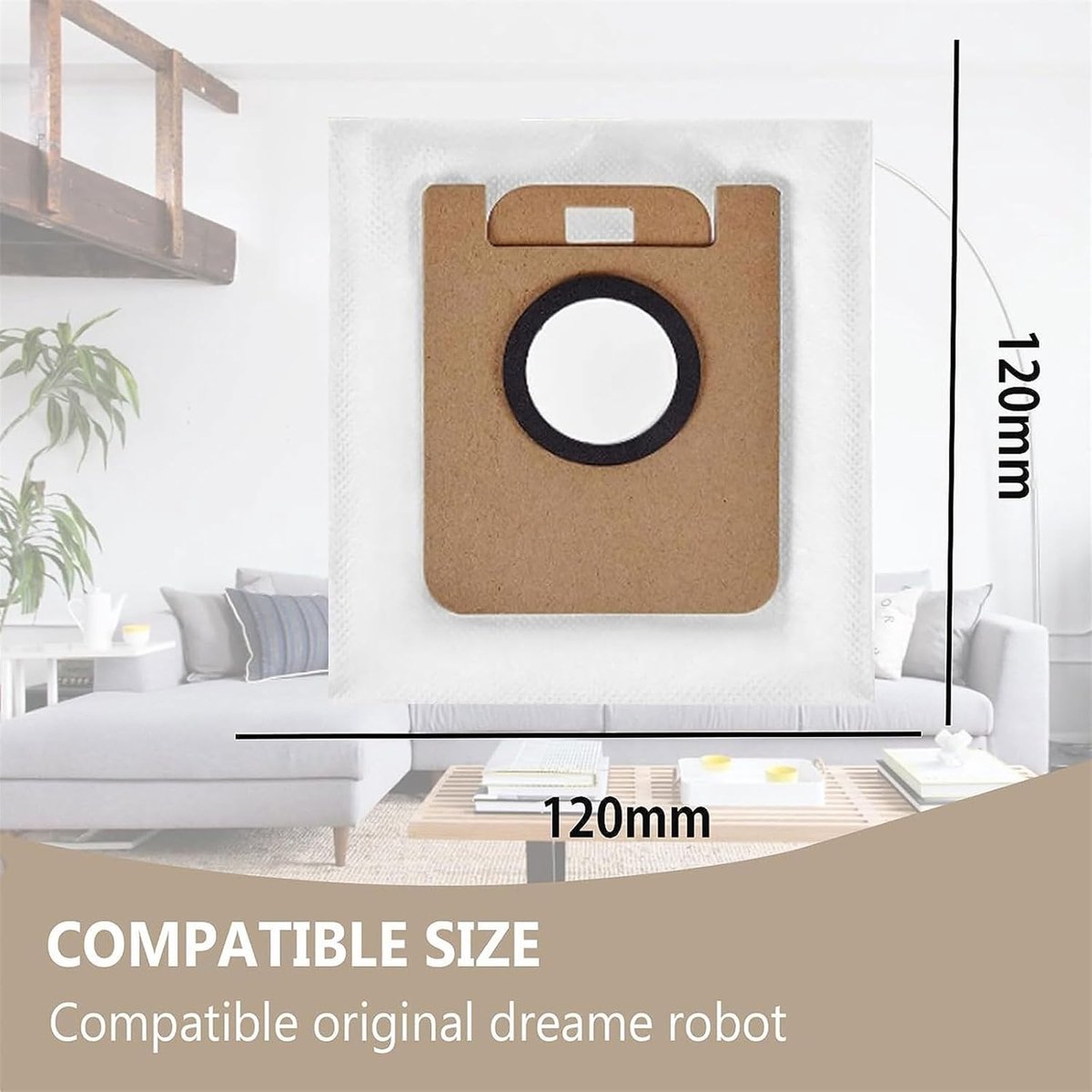 Vacuum cleaner bags - Eco-friendly vacuum cleaner bags - Practical vacuum cleaner bags - 8 reusable vacuum cleaner bags - Replacement parts for robot vacuum cleaners - Image 4