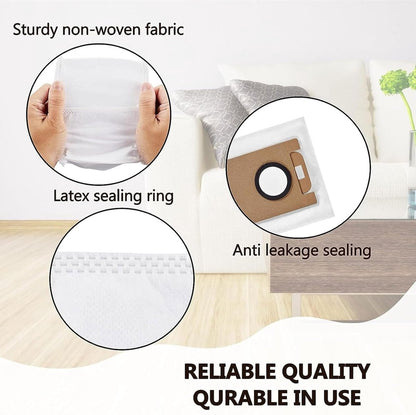 Vacuum cleaner bags - Eco-friendly vacuum cleaner bags - Practical vacuum cleaner bags - 8 reusable vacuum cleaner bags - Replacement parts for robot vacuum cleaners - Image 6