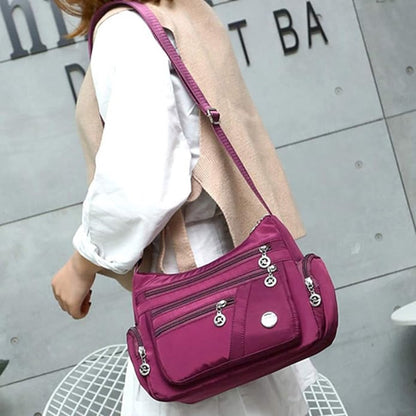 Handbags Nylon shoulder bag, multi-pocket handbag with large capacity, casual messenger bag for women, waterproof nylon shoulder bag, messenger bag, anti-theft handbag - Image 4