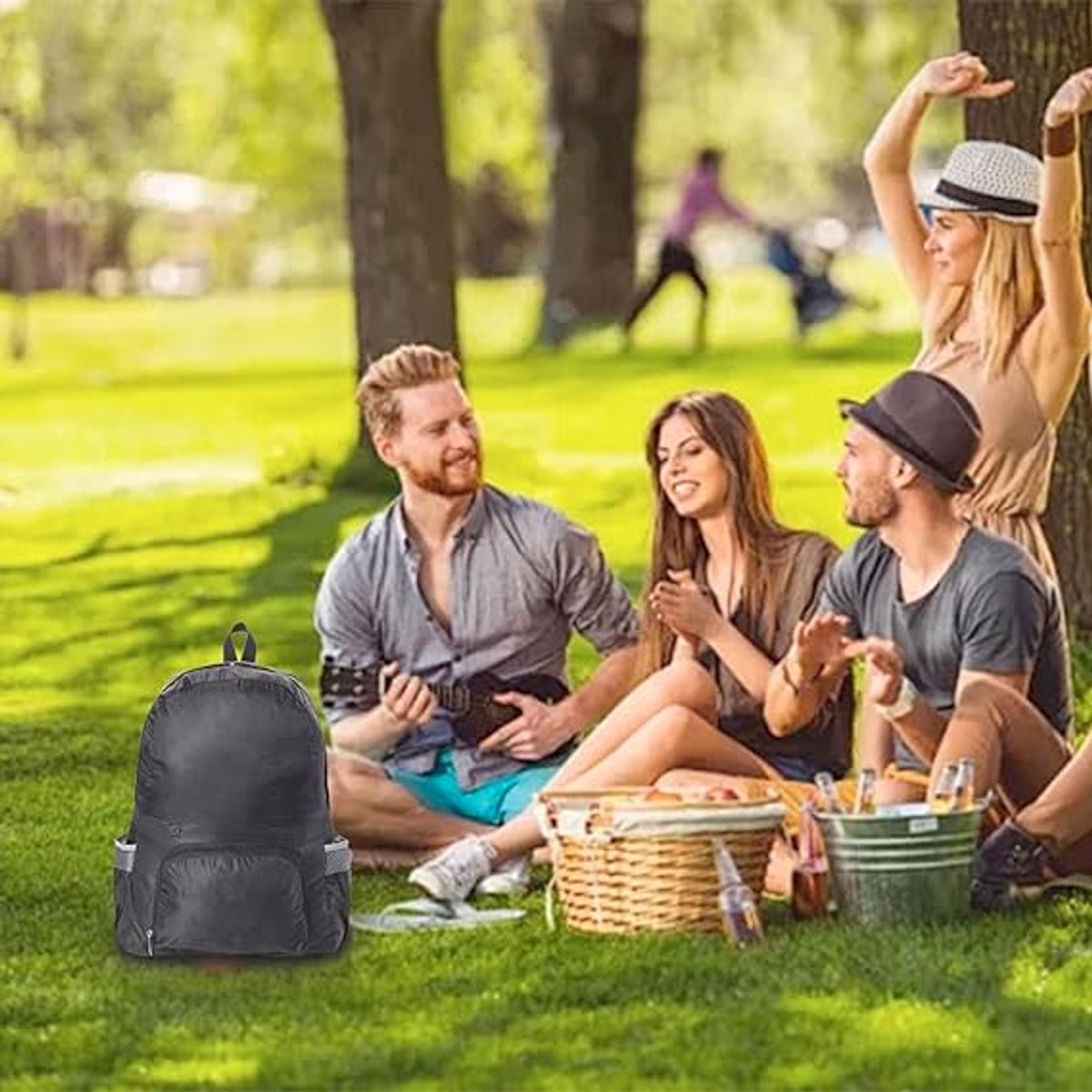 Backpack - Backpack - Bag - Backpacks - 25L Ultralight Foldable Backpack - Waterproof and Durable - Unisex - Suitable for Camping, Hiking, Travel, Walking, Cycling and Outdoor Shopping - Image 3
