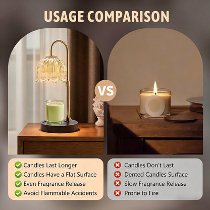 Candle Lamp - Candle Warmer - Candle Warmer with Dimmer - Electric Candle Lamp with Timer - For Scented Jar Candles - Home Decor - Image 4