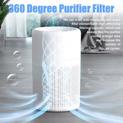 Air purifier - Home air purifier - With filter - Ultra quiet 37 dB - Portable air purifier - Eliminates pet dander, dust, mold, pollen, odors and smoke - Image 8
