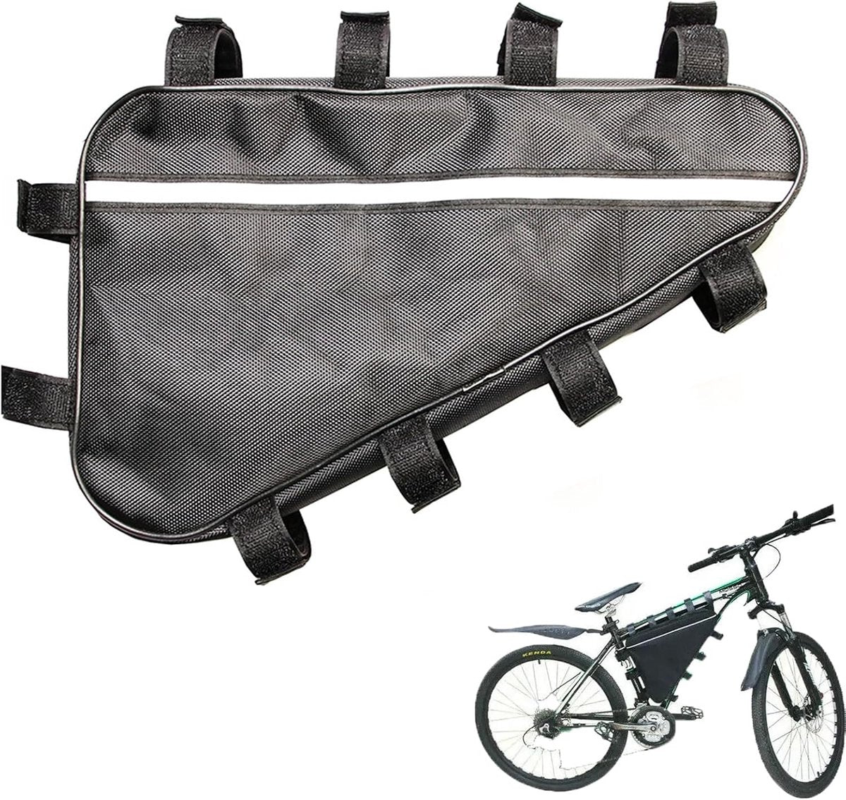 Bicycle bag - Driehoek bag for electric mountain bike battery - Waterproof Oxford cloth box - Large modification - Bicycle box - Bicycle storage tool set (39 x 36 x 22 cm) - Image 5