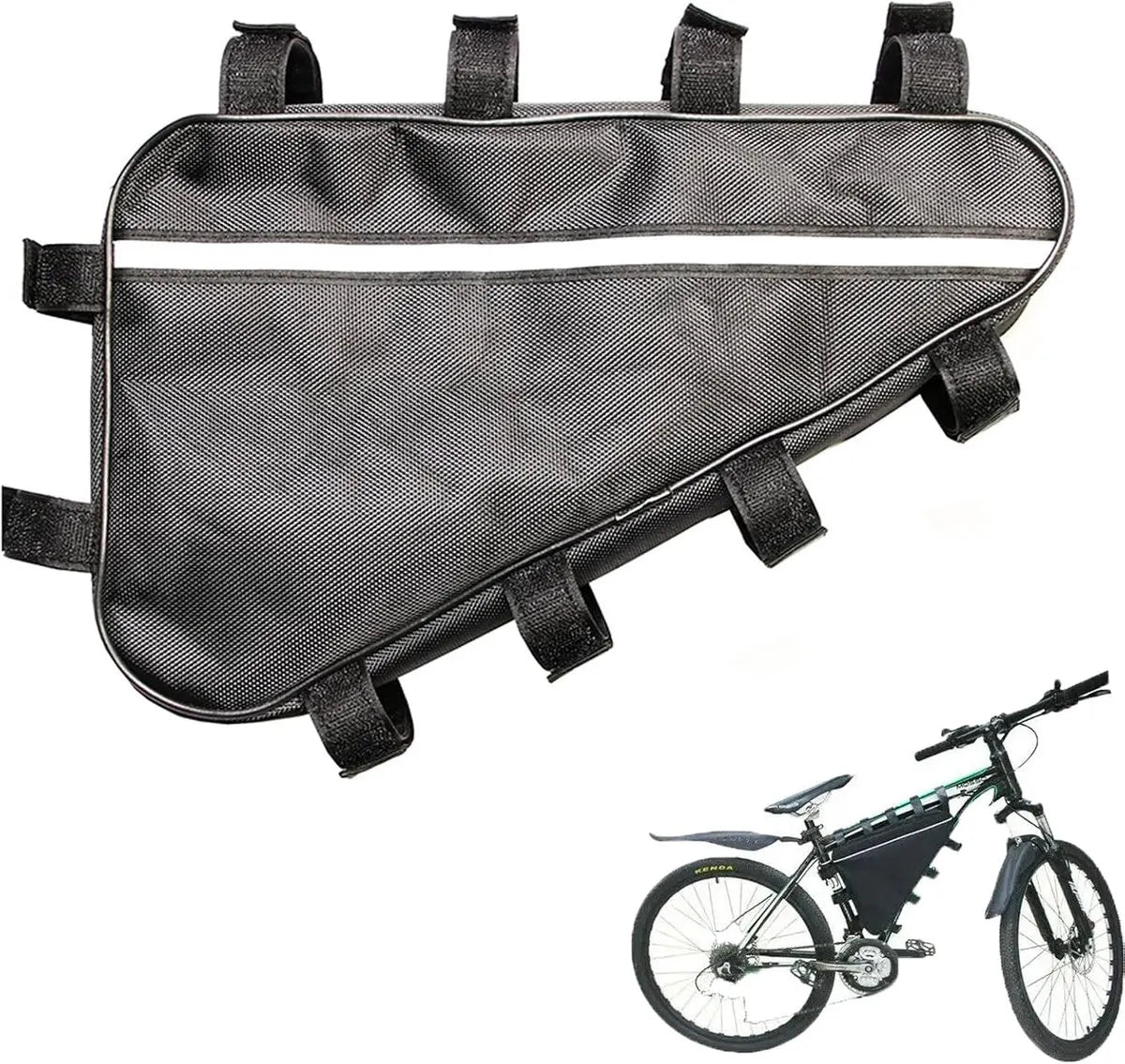 Bicycle bag - Driehoek bag for electric mountain bike battery - Waterproof Oxford cloth box - Large modification - Bicycle box - Bicycle storage tool set (39 x 36 x 22 cm) - Image 5