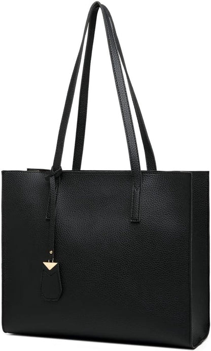 Handbags, large women's shopping bags, fashion, school, work, casual bags with zipper, A-black, western style