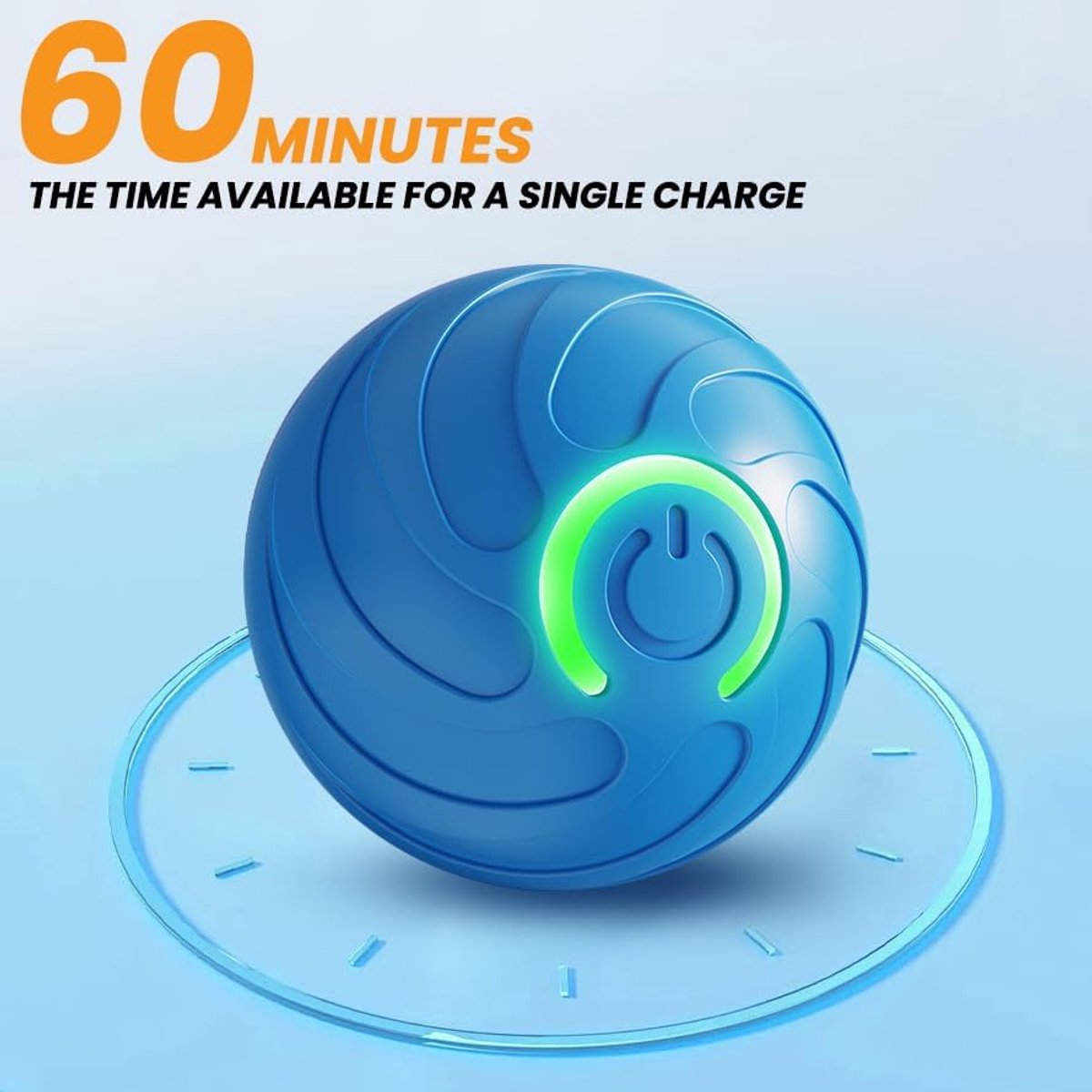 Pet Toys - Dog Toys - Interactive Dog Toys - Automatic Moving, Bouncing and Rotating Dog Ball - IPX7 Waterproof - Active Rolling Ball for Small and Medium Dogs (Blue) - Image 3