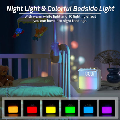 Wekker - Digital Alarm Clock - Alarm Clocks - Night Light - Wekker bedroom alarm clock with built-in battery - 6 scenes and noise synchronization - Dual alarm and snooze function - Perfect for deep sleepers - Gift for children and teenagers - Image 2