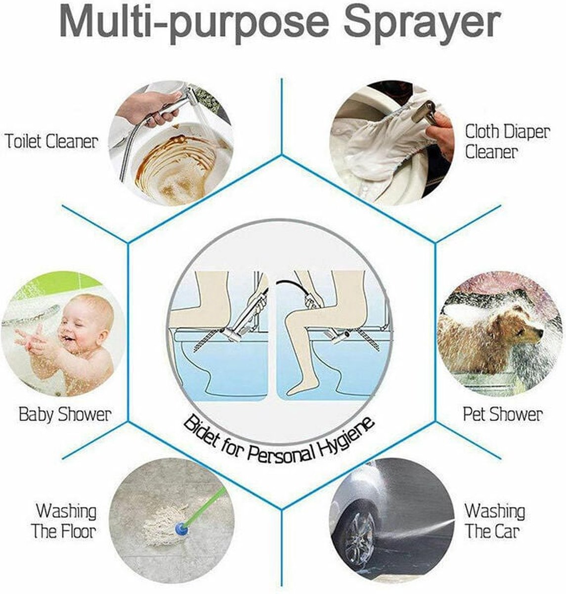 Shower head - Bidet Black, hand shower in the bathroom, toilet sprayer, stainless steel, toilet faucet - Image 5