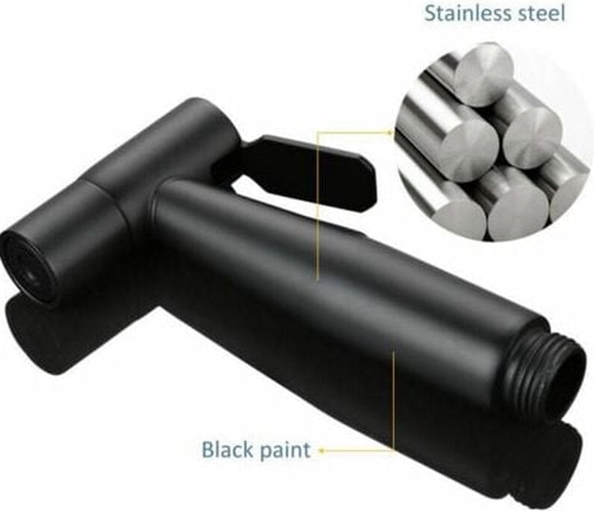 Shower head - Bidet Black, hand shower in the bathroom, toilet sprayer, stainless steel, toilet faucet - Image 9